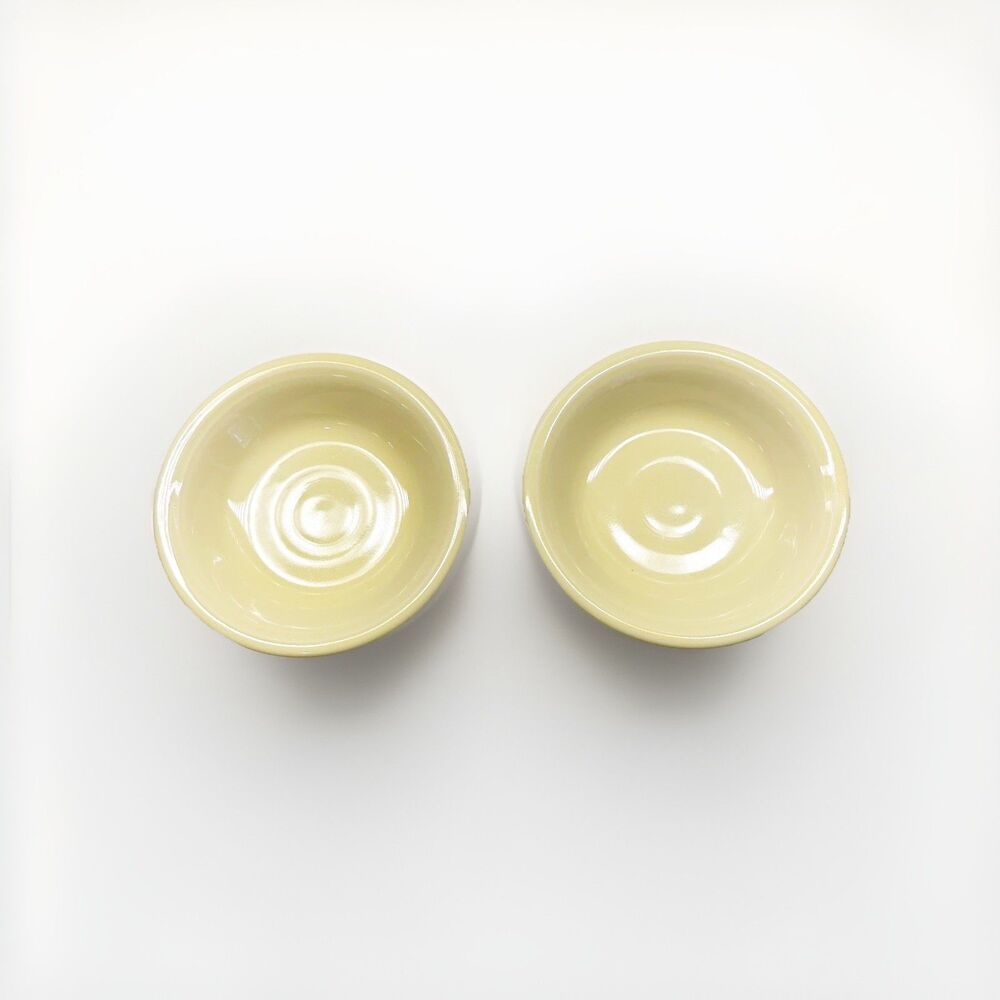 Lot of 2 Fiesta Ware Yellow Fruit Berry Bowl 5”  Made in USA